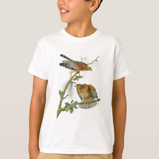 Rot-geschulterte Vögel Falke-Johns Audubon von T-Shirt