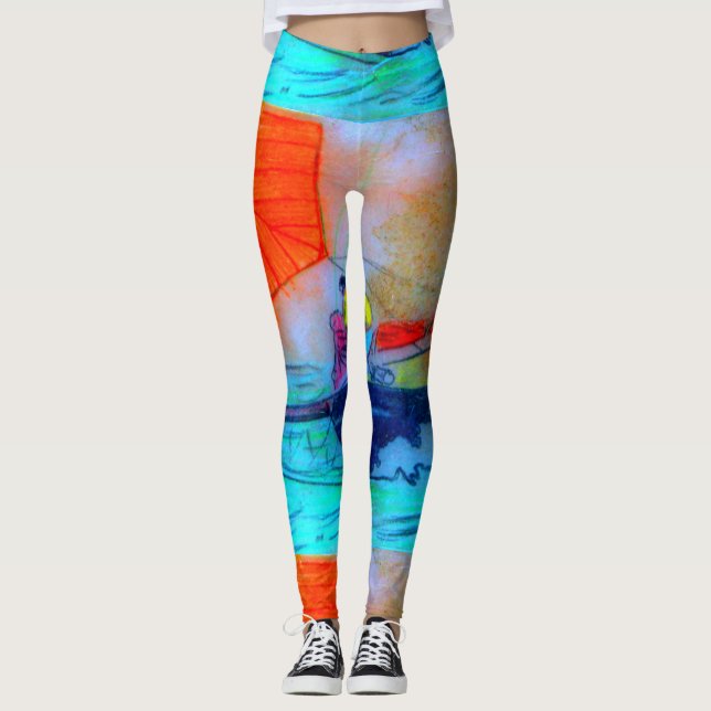 rot-gesegelter Schooner Leggings (Vorderseite)