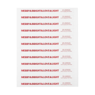 Rot gestrichen Merry & Bright Liebe & Light