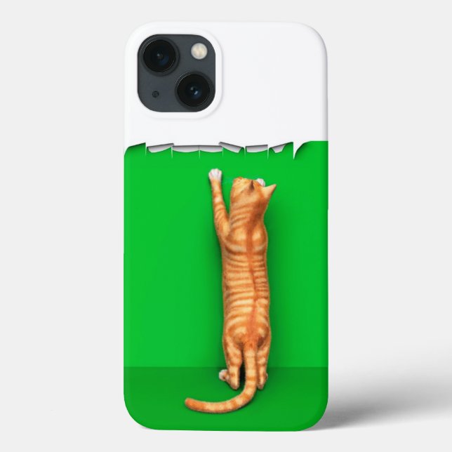 Rot getigerte Katze zerreißt Papier Case-Mate iPho iPhone Hülle (Rückseite)