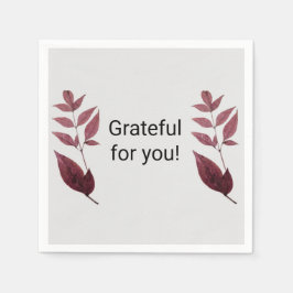 Rot getrocknete Herbstlaube Napkin Serviette