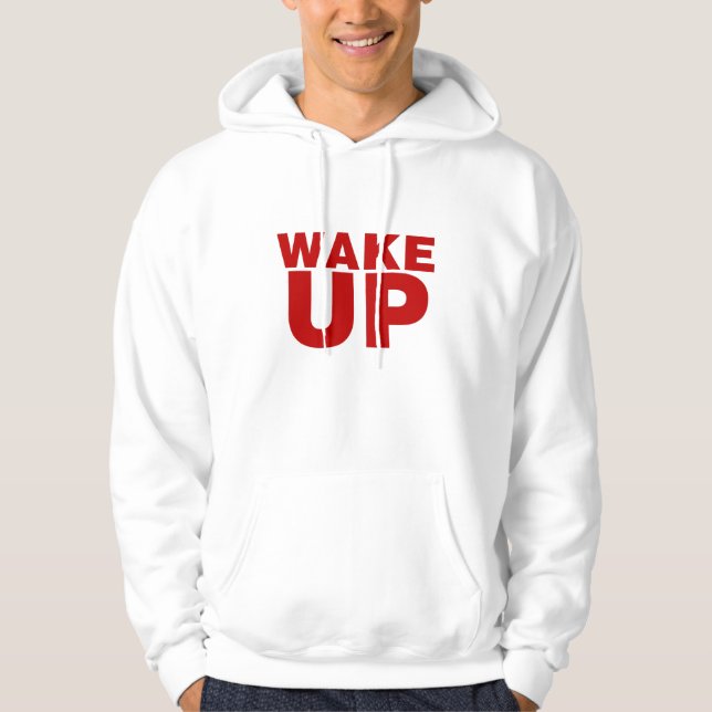 Rot geweckt hoodie (Vorderseite)