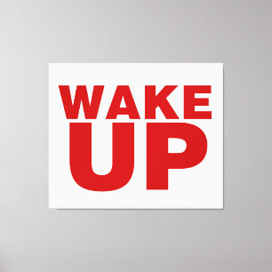 Rot geweckt leinwanddruck