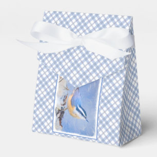 Rot gezapfte Nuthatch Malerei Original Vogelkunst Geschenkschachtel