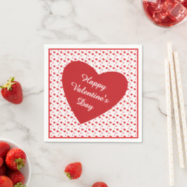 Rot glänzende Passionsherzen, niedlich romantische Serviette
