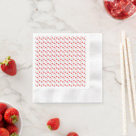 Rot glänzende Passionsherzen, niedlich romantische Serviette