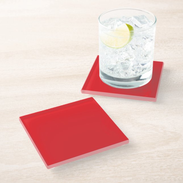 Rot Glasuntersetzer (Schrägansicht)