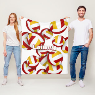 Rot-Gold-Club Farben Volleyball-Zimmer Dekoration Fleecedecke