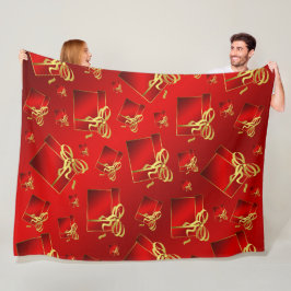 Rot, Gold, Geschenk, Erntedank, Urlaub, Geschenk, Fleecedecke