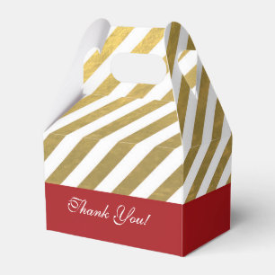 Rot & Gold gestreifte Weihnachts-Geschenkboxen Geschenkschachtel