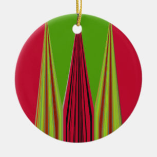 ROT GOLD GRÜN KERAMIKORNAMENT