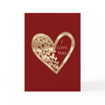 Rot Gold Herzen Liebe