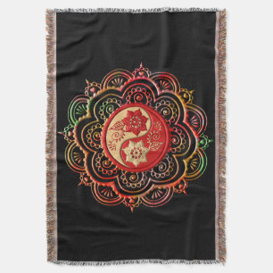 Rot & Gold Mandala Decke