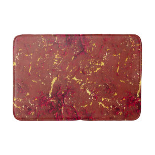 Rot-Gold-Muster Badematte