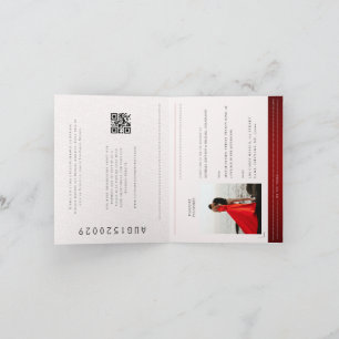 Rot   Gold Passport Reisen Hochzeit in Urlaubsort Einladung