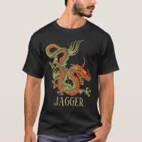 Rot Gold Schwarz Fantasy Chinesischer Drache