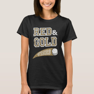 Rot & Gold Vibes Hockey-Team-Fan T-Shirt