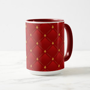 Rot-goldene Art Nouveau Gestaltung Tasse