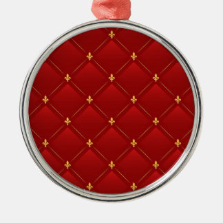 Rot-goldenes Art Nouveau-Muster Ornament Aus Metall