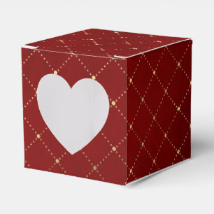 Rot-goldenes Gitter Geschenkschachtel