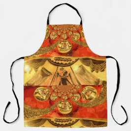 Rot goldgelbe afrikanische Farben Schürze