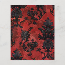 Rot-Gothic Grunge Blumenschrift