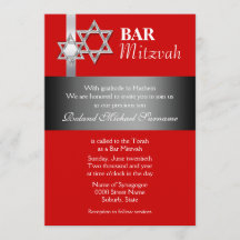 Rot-Grau-Bar mitzvah-Feierlichkeiten