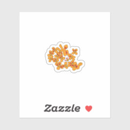 Rot, grau, orange, braun, Vinyl-Aufkleber, nach Ma Aufkleber