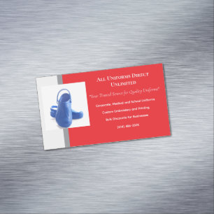 Rot graublaue medizinische Uniform Krankenschweste Magnetische Visitenkarte