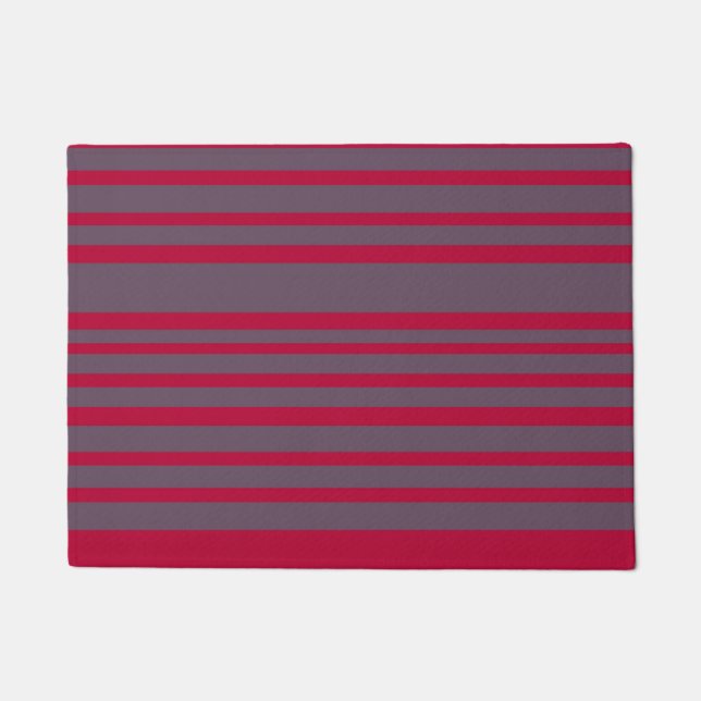 Rot, graue Streifen Türmatte (Vorderseite)