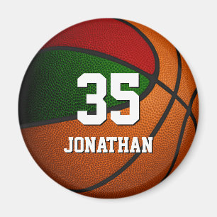 Rot-Grün-Basketball Magnet