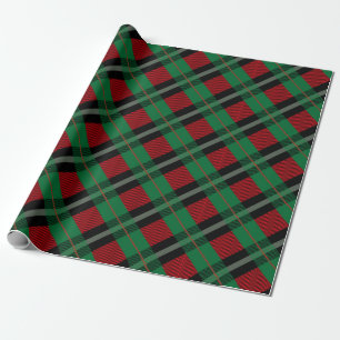 Rot Grün Büffel Kariert Tartan Karo Weihnachten  Geschenkpapier