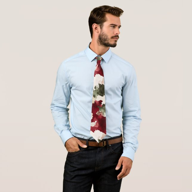 Rot Grün Creme Camo Krawatte (Beispiel)