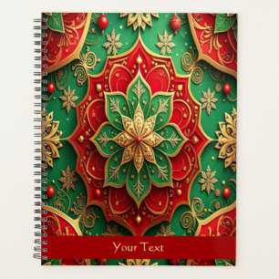 Rot Grün Dekorative Feiertage Planer