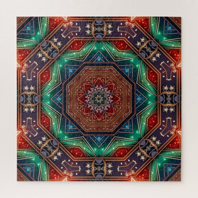 Rot Grün Dekoratives Puzzle (Vertikal)