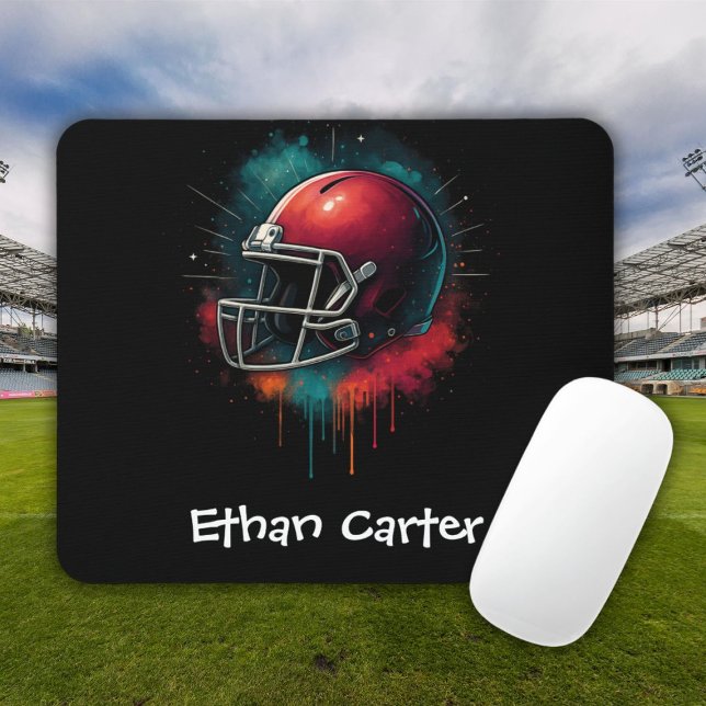Rot Grün Football Helm Kinder-Mauspad Mousepad (Red Green Football Helmet Kids Mousepad)