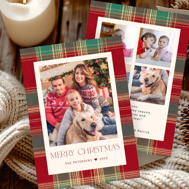 Rot-grün kariert 5 Foto Weihnachten (Von Creator hochgeladen)