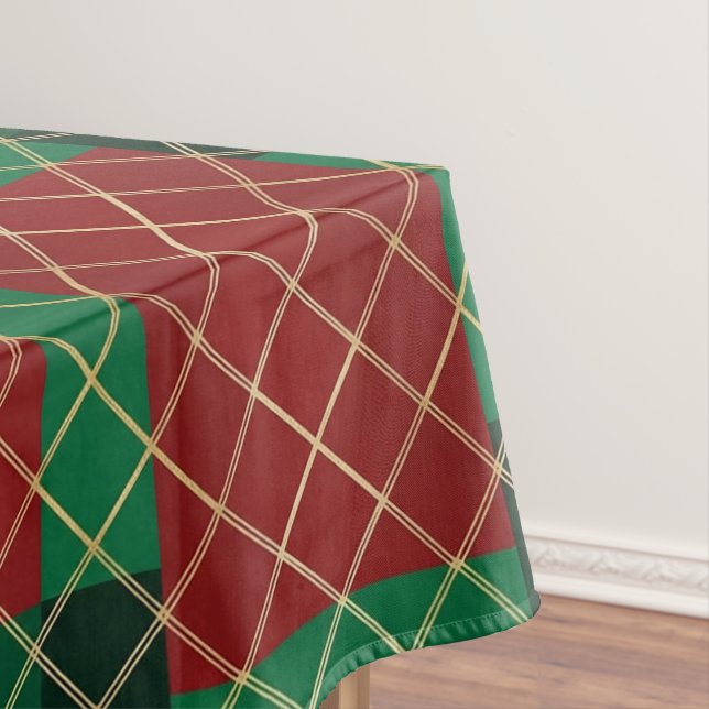 Rot-grün kariertes Weihnachts-  Tischdecke (Beispiel)