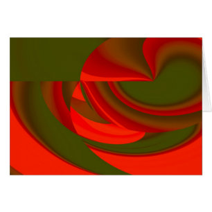 Rot & Grün Kubist Abstrakt