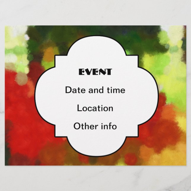 Rot-Grün-Malerei Flyer (Vorne)