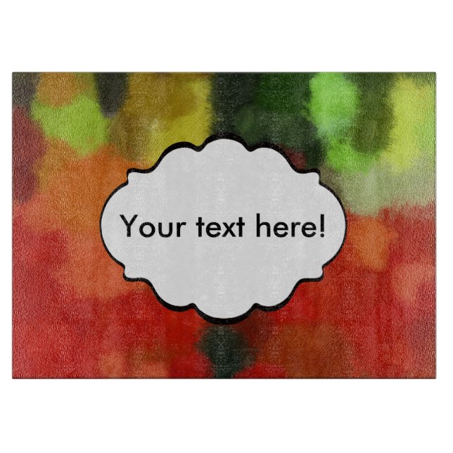 Rot-Grün-Malerei Schneidebrett (Vorderseite)