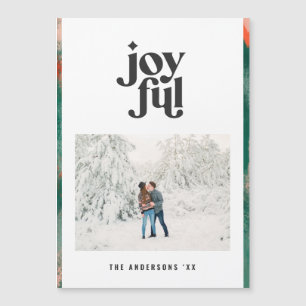 Rot + Grün modern abstrakt fröhlich Foto Urlaub Magnetkarte