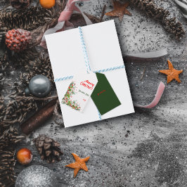 Rot grün, modern Script Happy Holidays Geschenktag Geschenkanhänger