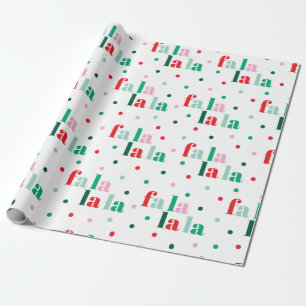Rot Grün Rosa Fa La La La Weihnachtspapier Geschenkpapier
