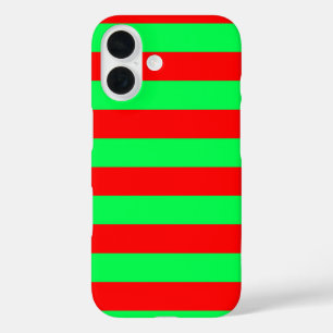Rot Grün Streifen Design iPhone 16 Hülle