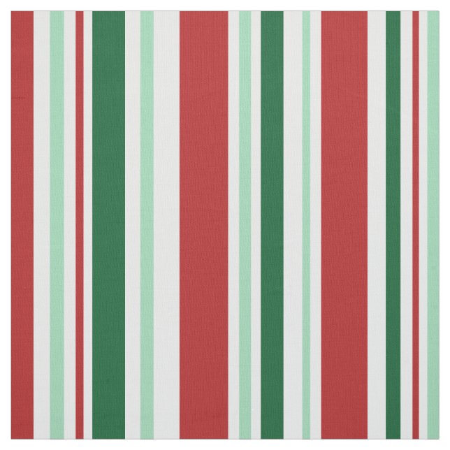 Rot, grün, Stripes Weiß Weihnachtsgewebe Stoff (Muster)