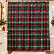 Rot Grün Tartan Karo Weihnachts-Schneeflocken