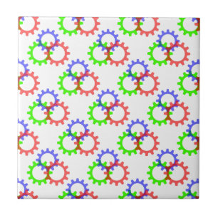 Rot, Grün und Blau Fliese