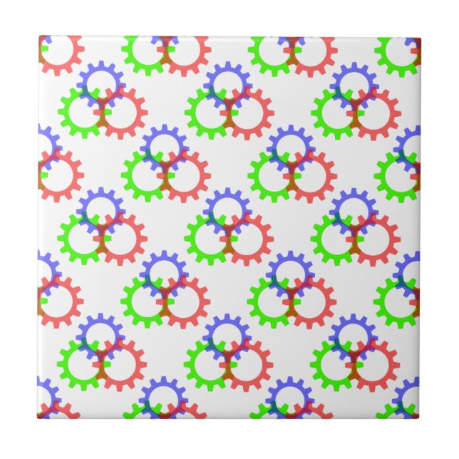 Rot, Grün und Blau Fliese (Vorderseite)