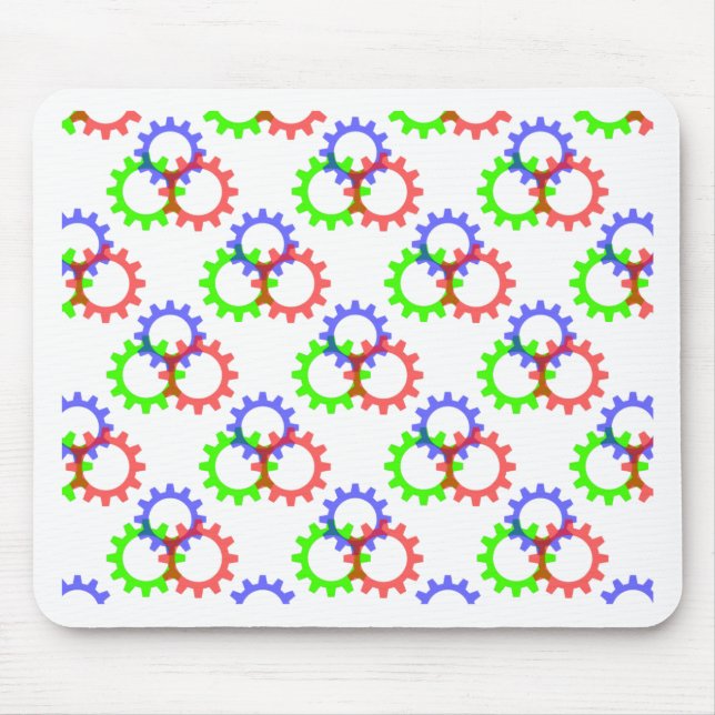 Rot, Grün und Blau Mousepad (Vorne)